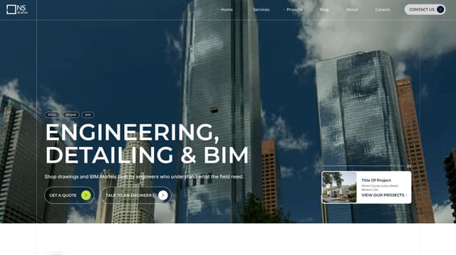 NS Drafter website homepage